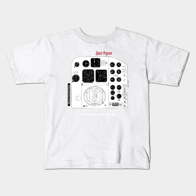 Mercury Capsule Instrument Panel Kids T-Shirt by ocsling